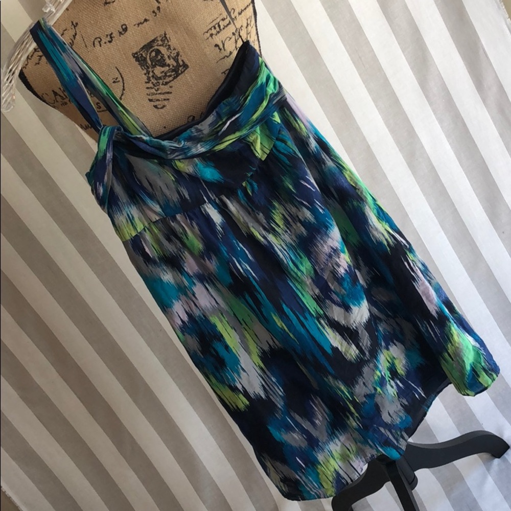LOFT multi color one strap dress
